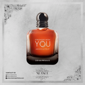 عطر Stronger With You Absolutely از برند Armani با بطری قهوهای و طراحی کلاسیک