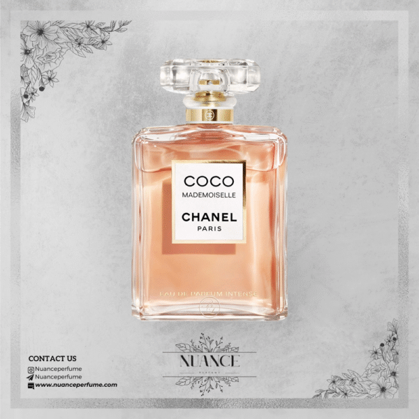 عطر Coco Mademoiselle Intense از برند Chanel با بطری شیشه‌ای لوکس