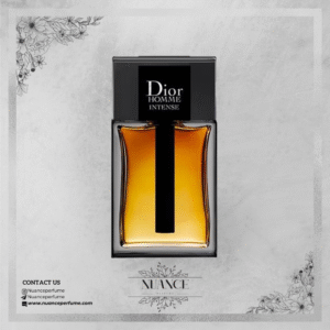عطر Dior Homme Intense از برند دیور با بطری شیشهای و میله مشکی
