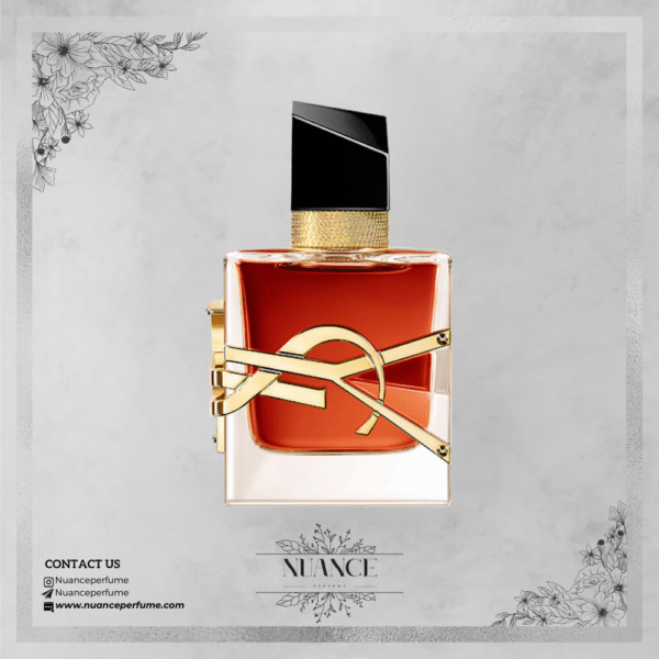 عطر Libre Intense از برند YSL با بطری طلایی و درب مورب مشکی