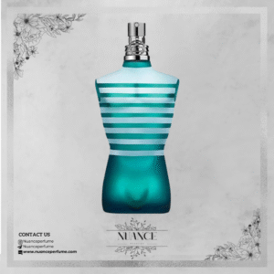 عطر Le Male از Jean Paul Gaultier با بطری آبی به شکل نیمتنه مردانه