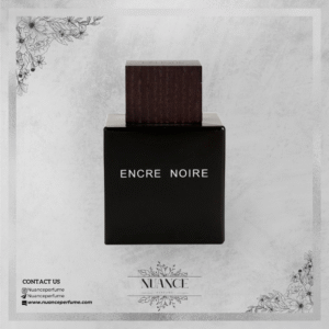 عطر Encre Noire از Lalique با بطری مشکی مات و درب چوبی